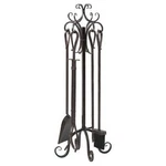 Panacea 5-PIECE Scroll Top Fireplace Tool Set. Fixed Price $82.36.