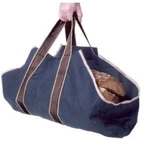 Log Tote Reinforced Canvas *easy Carry* Closed Ends - 32" 18"X Open Hearth. Fixed Price $13.96.