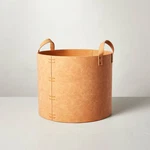 Large Faux Leather Storage Bin Camel Brown - Hearth & Hand With. Fixed Price $37.99.
