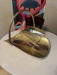 Vintage Brass Plated Fireplace Log Firewood Holder Claw Feet 14 X 19" We Ll Worn. Fixed Price $41.00.