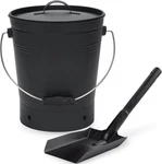 Ash Bucket With Lid Wood Handle Coal Shovel, Carrier Pail Fireplace Tool. Fixed Price $61.99.