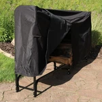 8 Ft Powder-coated Steel Firewood Log Rack And Black Cover By Sunnydaze. Fixed Price $129.00.