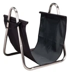 Dagan Pewter And Black Log Holder, 15.5IN. X 17.5IN.. Fixed Price $176.00.