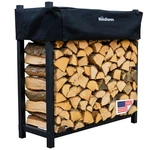 Woodhaven 4FT Heavy Duty Firewood Log Rack With Seasoning Cover, 48X48. Fixed Price $233.02.