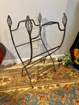 Mcm Iron Fireplace Hearth Wood Log Kindle Holder. Fixed Price $49.00.