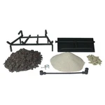 Gas Fireplace Hearth Kit Burner, Log Grate, Embers, Everything Need Or Lp. Fixed Price $329.99.