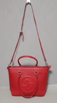 Jane Seymour - Open Heart Red Leather Large Purse Dual Handle Flat Bottom (euc). Fixed Price $139.99.