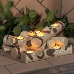 Plow & Hearth Faux Birch Wood Resin Logs Candle Holder For Fireplace Romant.... Fixed Price $145.69.