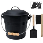 Poofzy Bucket With Lid And Shovel, 1.3 Gallon Fireplace For Ashes,.... Fixed Price $38.30.