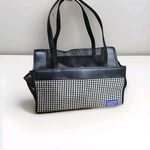 Pendleton Wool Leather Mesh Houndstooth Bag Tote Travel Pet Carrier Beach. Fixed Price $75.84.