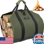 Amagabeli Firewood Carrier Waxed Canvas Log Tote Bag Heavy Duty Fireplace. Fixed Price $32.38.