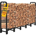6FT Rack Outdoor Heavy Duty Log Holder Organizer Stand. Fixed Price $95.00.