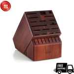 Acacia Wood Knife Block Holder 25 Slot Universal Rack. Fixed Price $56.89.