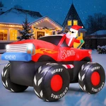 7FT Inflatable Santa Monster Truck With Led Lights For Holiday Yard Decor. Fixed Price $99.99.