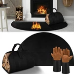 Relaxweex 3 Pcs Fireproof Hearth Fireplace Rug, 42X24, Black, Yellow. Fixed Price $40.94.