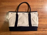 Scarborough & Tweed Morgan Stanley Canvas Tote Bag Made In Usa Cream Navy. Fixed Price $37.80.