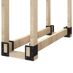 4-PIECE Firewood Log Storage Bracket, Adjustable Heavy Duty Powder Coate.... Fixed Price $56.56.