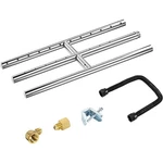 Gas Pit Steel H-burner 12X6 Inches Indoor Outdoor Fireplace Decor. Fixed Price $93.98.