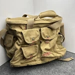 Eddie Bauer Canvas Shoulder Bag Hand Tote Back Pack Khaki/tan Large Camera. Fixed Price $37.50.
