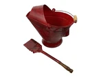 Pellethead Red Steel Coal Hod Scuttle Bucket W/shovel, Fireplaces And Stoves. Fixed Price $49.95.