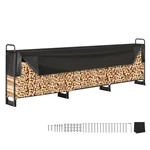 Vevor 12.7 Ft Outdoor Firewood Rack With Cover Holder 152"X14.2"X46.1". Fixed Price $98.99.
