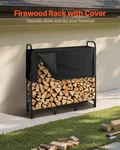 Firewood Rack With Waterproof Cover, Ft Outdoor Holder, 1/4 Cord Stor. Fixed Price $97.55.