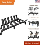 Fireplace Grate Log Holder 24 Inch Firewood Burning Rack Heavy Duty Wrought I.... Fixed Price $149.26.