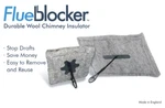 Rectangle Flueblocker Chimney Draft Stopper, Wool Sheep. Fixed Price $6.50.