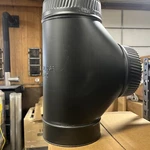 Gray Metal 6-604-2C Black Stove Pipe Tee 1CRIMPED End & Snout. Fixed Price $49.99.