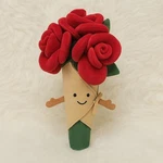 Amuseables Red Rose Bouquet Plush Gift Cute Smiling Flower W/ Dust Bag New. Fixed Price $18.59.
