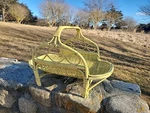 Antique Wicker Log Basket Firewood Holder - Great Color!. Fixed Price $295.00.