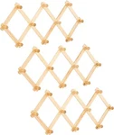 Set Of 3 Ram-pro Accordion Style Wood Expandable Wall Rack For Hat, Cap, Belt,. Fixed Price $23.89.