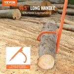 Peavey, 46.5 In, Metal Handle Lifter, Turning Logs. Fixed Price $67.75.