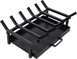 17" Heavy Duty Cast Iron Fireplace Grate With Ash Pan & Log Holder Set. Fixed Price $99.99.