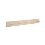Mainstays 27 In. Wall Mounted Unfinished Wood Hook Rack, 5 Pegs. Fixed Price $26.20.
