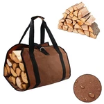 Firewood Carrier Log Bag Waxed Canvas Tote With Handle For Indoor Outdoor. Fixed Price $13.49.