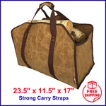 Firewood Carrier Log Tote Bag Stands Up For Easy Loading Large Heavy Duty. Fixed Price $37.19.