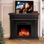 43 Corner Electric Fireplace Mantel Wooden Surround Firebox, Tv Stand,remote. Fixed Price $369.99.