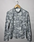 G/fore Jacket Womens Large Gray Floral Full Zip Lightweight Golf Layer. Fixed Price $54.99.