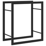 Firewood Rack Storage Log Stand Stacker Holder Matt Black Steel Vidaxl. Fixed Price $54.99.