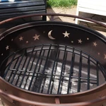 24 In Steel Round Outdoor Fire Pit Grate With Heat Resistance By Sunnydaze. Fixed Price $99.95.