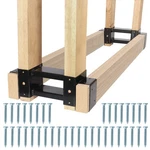 Firewood Outdoor Racks Log Holder Storage Heavy Duty Steel Bracket Kit. Fixed Price $31.77.