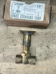 Jones Stephens Log Lighter Valve 1/4 Turn Brass 1/2" L75-043 Nos. Fixed Price $19.99.