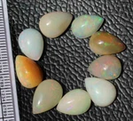 20.5 Cts Natural Aaaa Ethiopian Opal Rainbow Fire Pear Cabochon 9*13 Mm. Fixed Price $33.14.