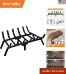 Fireplace Grate 24 Inch Heavy Duty Log Holder Pit Steel Accessory. Fixed Price $122.30.