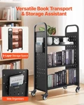 Rolling Library Book Cart, 330 Lbs Capacity, 30.3 X 15 48.0-INCH. Fixed Price $158.45.
