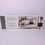 Threshold 24" Wall Shelf Walnut Finish Gold Metal New Box. Fixed Price $31.45.