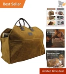 Heavy Duty Wax Canvas Log Carrier Firewood Holder Camping Storage Tote. Fixed Price $48.98.