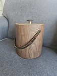 West Bend Thermo Serv Insulated Faux Wood Ice Bucket Handles Lid Bar Ware. Fixed Price $14.00.