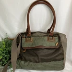 Tsd Brand Tapa Canvas Satchel Bag Crossbody Purse Green Two Toned Rooted In Cali. Fixed Price $40.50.